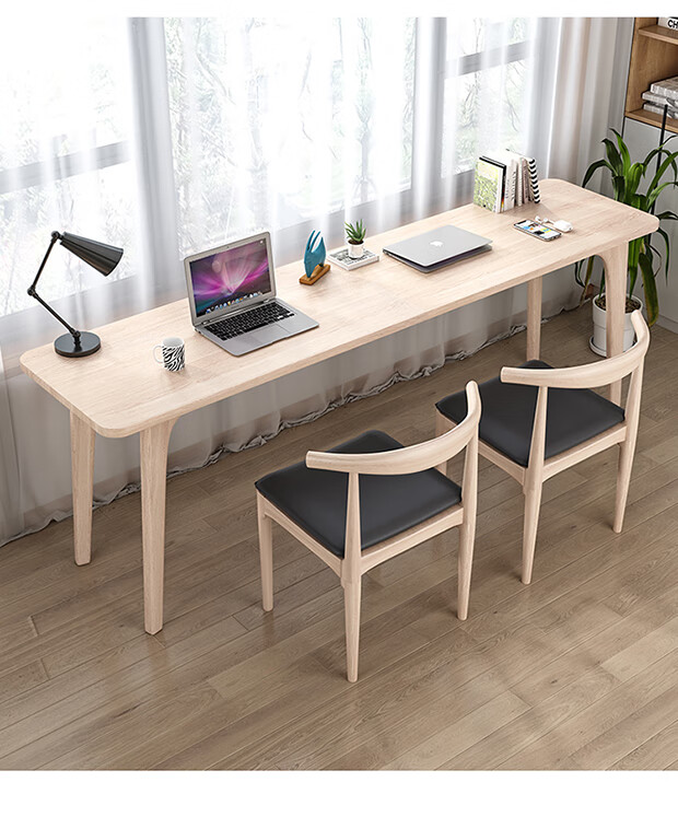 小米(mi)生态米家通用全实木书桌长条桌靠窗靠墙窄桌子写字台工作室