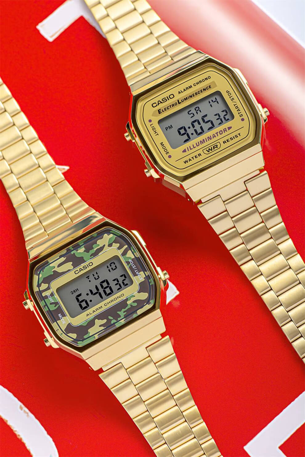 卡西欧(casio)小方表 a158wa a168手表男女复古经典小银表 a168wgg-1b