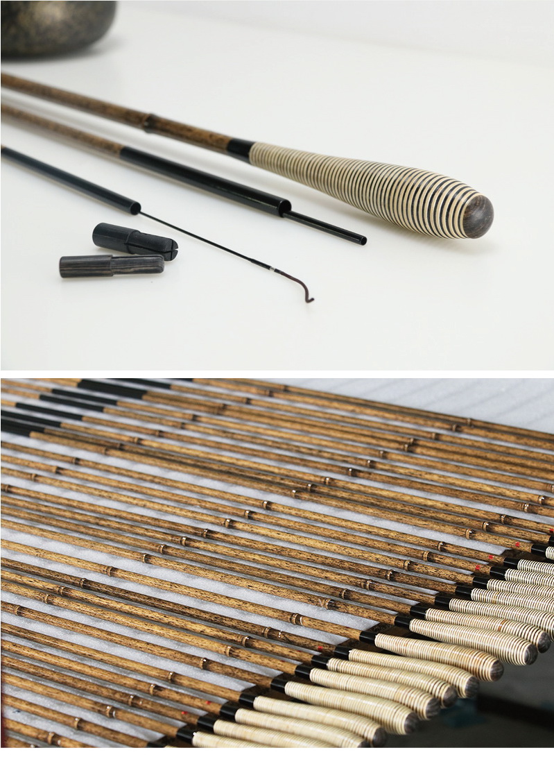 墨竹并继竿鲫鱼竿台钓竿超轻细37调插节竿碳素钓鱼竿鱼竿 墨竹黑十五