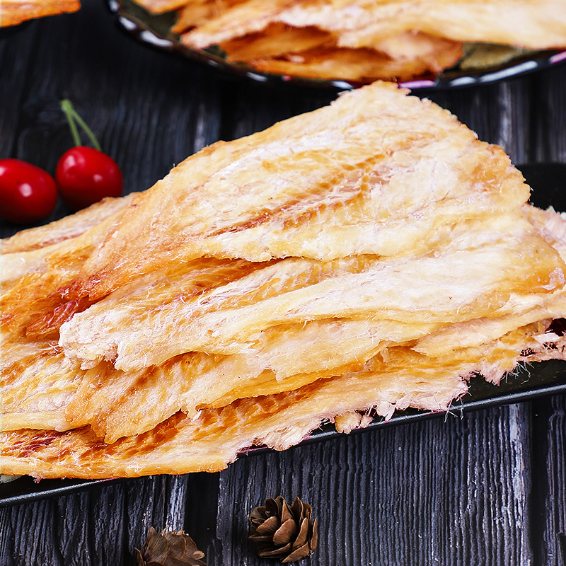 烤鱼片鳕鱼片零食即食边角料深海鲜干货大全鱼块小包装原味鳕鱼片250g