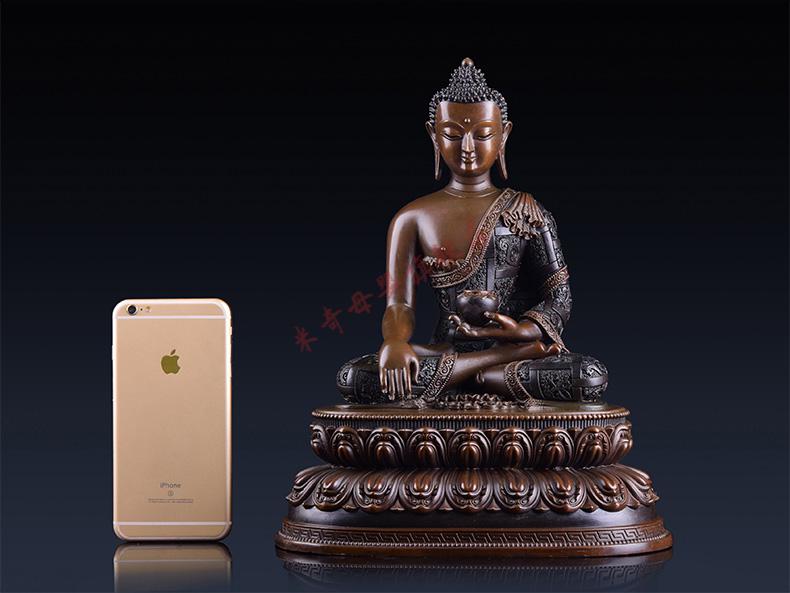 黄铜佛像摆件百纳源释迦牟尼佛像大号精致黄铜释迦摩尼佛像摆件如来佛