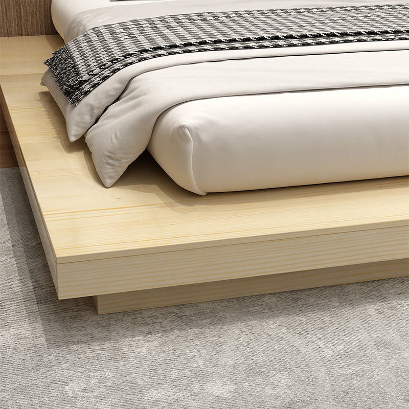 8民宿松木无床头床架定制 悬空床 床垫 1200mm*2000mm【图片 价格