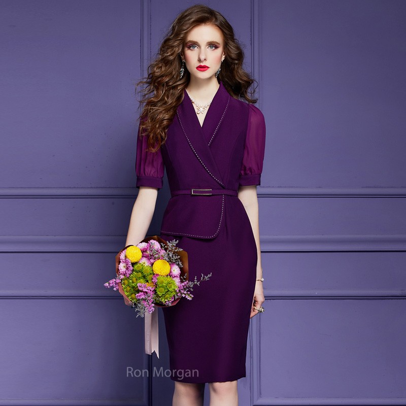 ronmorgan瑞恩摩根品牌女装法式高级感连衣裙女2022短袖夏装新款轻熟