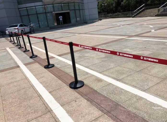 黑色烤漆一米线栏杆隔离带1米线2米线警戒围栏警戒线一米栏伸缩带类别