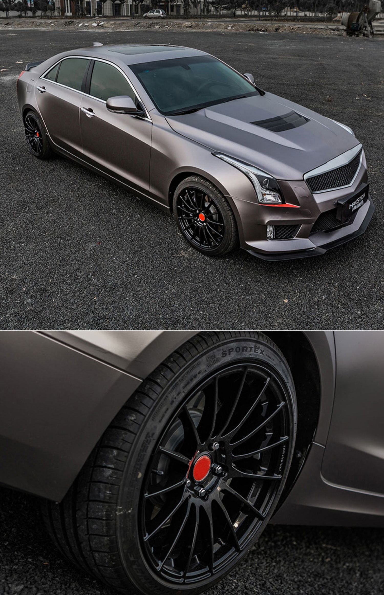 于brz思域a4a3高尔夫3系c级凌度ats速腾轮毂改装 7号fly款哑光枪灰