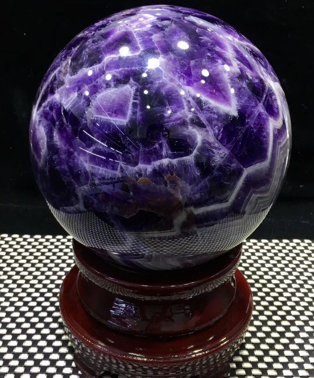 珍爱妃专柜天然原生态紫水晶球摆件紫水晶球事业梦幻直径15厘米