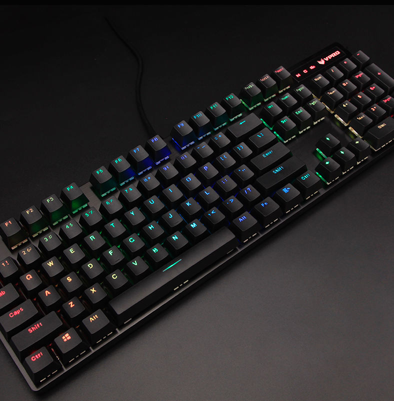 罗技同款雷柏v500pro机械键盘黑青茶红轴104键游戏电竞lol台式笔记本