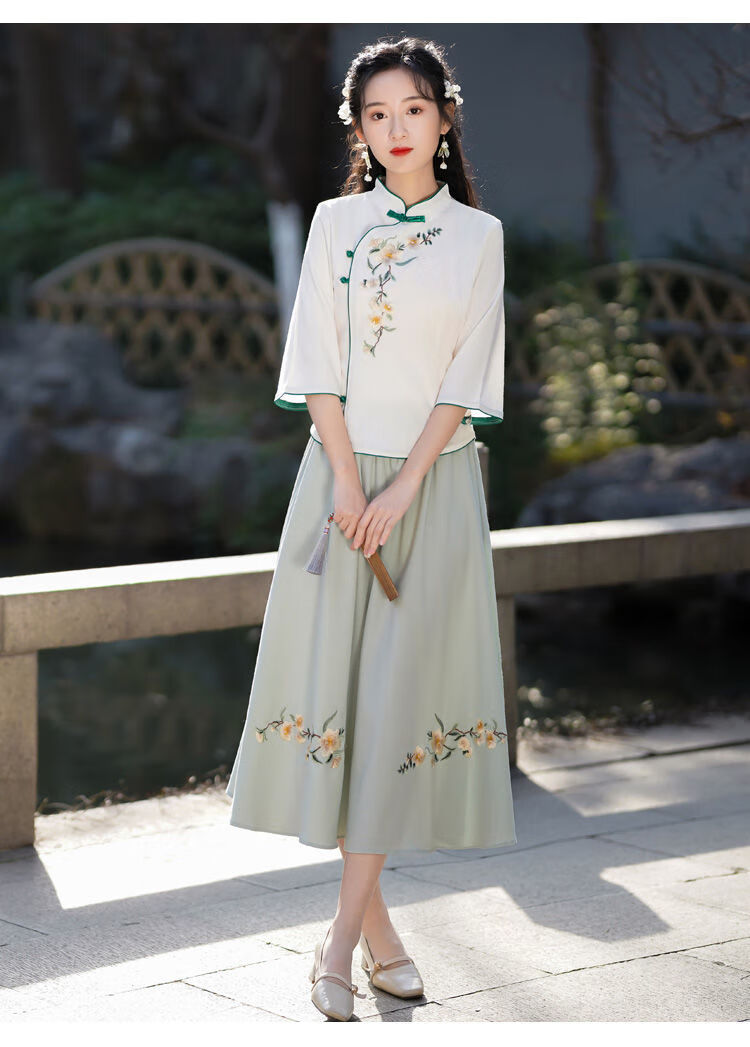 品质中国风汉服女唐装改良年轻旗袍上衣春夏民国大小姐复古学生小洋装