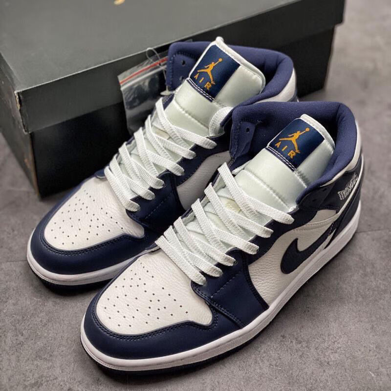 air 1 mid 黑曜石 中帮 篮球鞋 男女554724-174官网nike 旗舰官方藏青