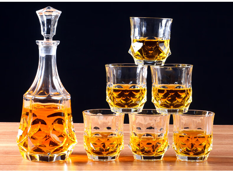 水晶玻璃红白洋葡萄装饰酒瓶空瓶摆件存分盛酒器威士忌酒樽壶创意 d22