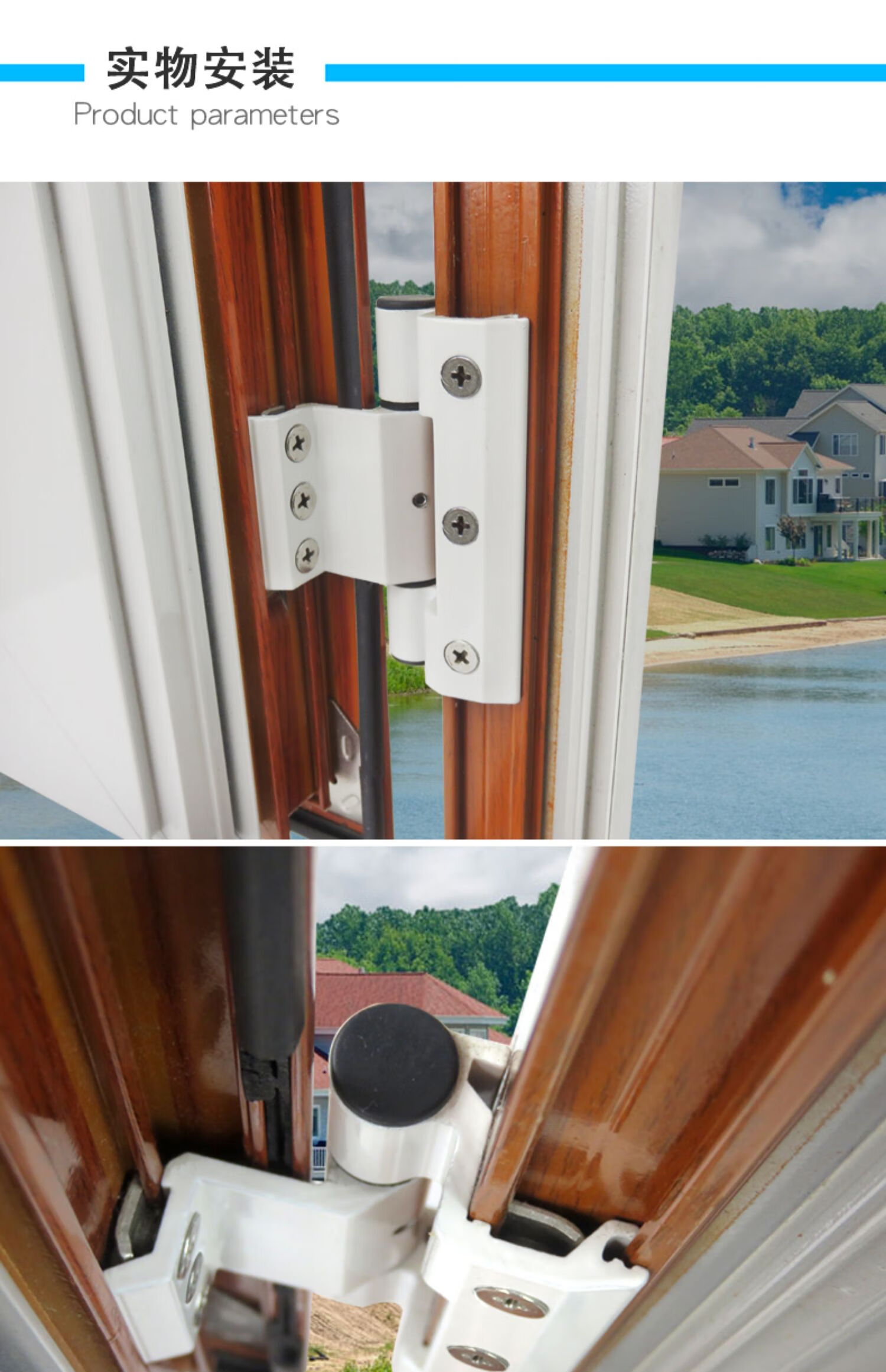 铝合金门窗合页 断桥隔热平开窗户铰链 欧标槽玻璃门五金折页加厚