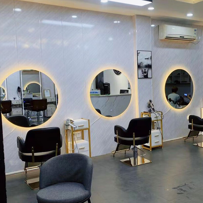 尚央 定制安卓智能镜理发店发廊挂墙镜台美发镜带电视多媒体镜台慎拍