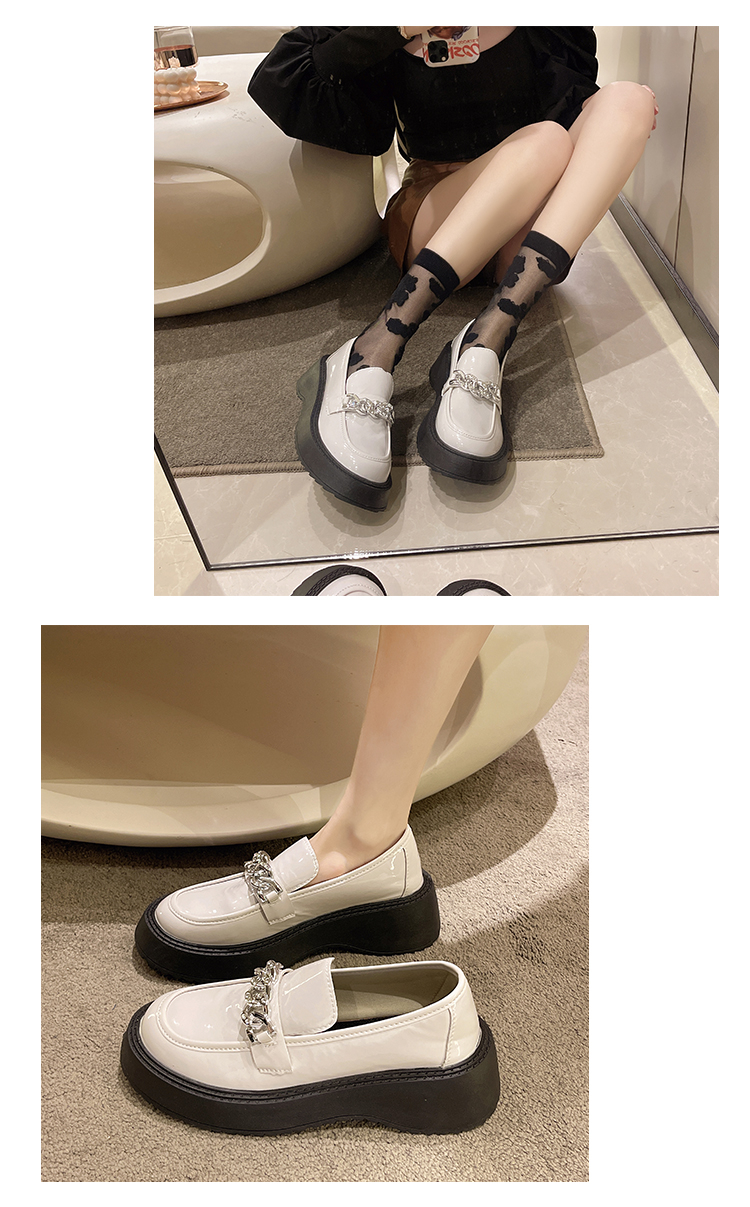 适合20岁30年轻女孩穿搭小皮鞋2022年春秋新款英伦风小皮鞋女厚底松糕