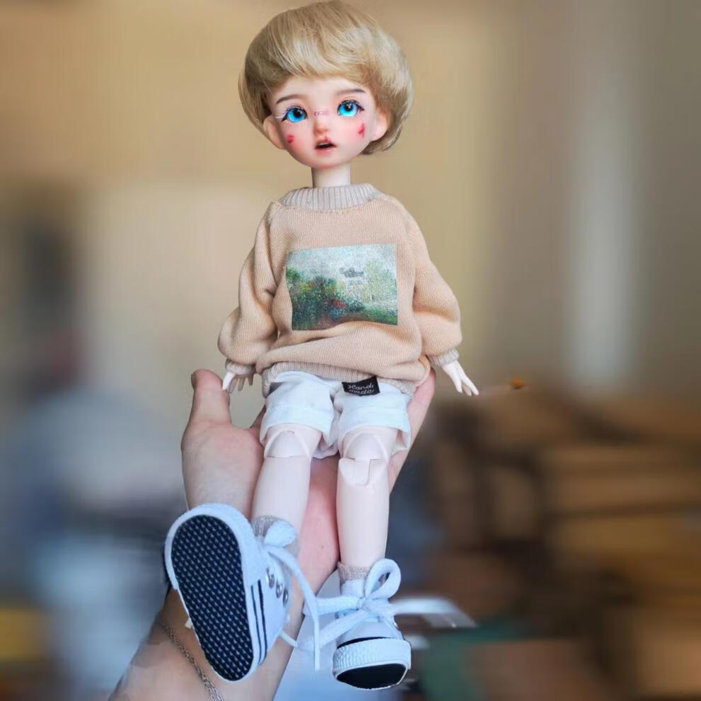 bjd男娃正太 六分国产搪胶bjd改妆整娃 小正太成品 28厘米男娃成品