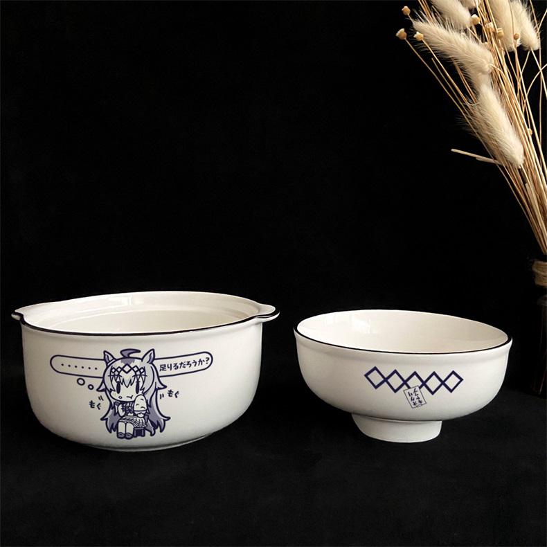 【京选品质】漫能赛马娘周边陶瓷泡面碗带盖便携可爱小栗帽日系二次元