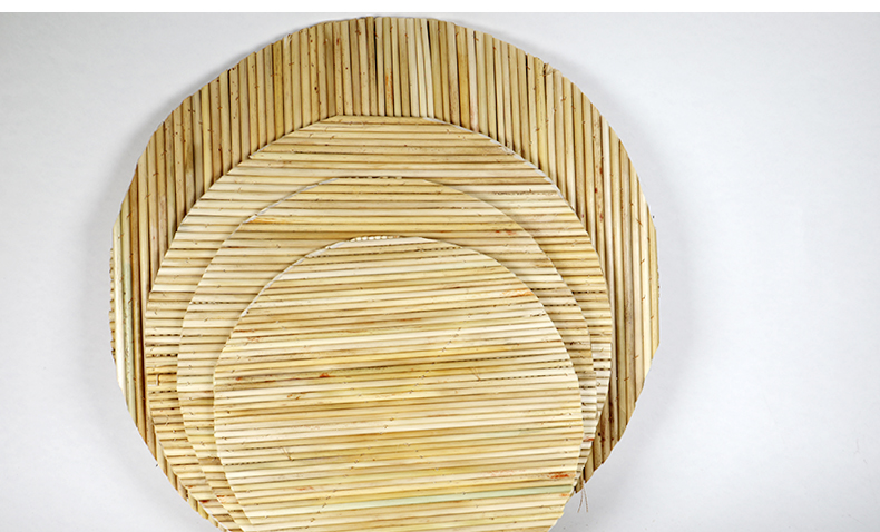 高粱杆篦子秸秆盖帘饺子帘家用手工盖垫不沾面锅盖托盘包特级绿杆直径