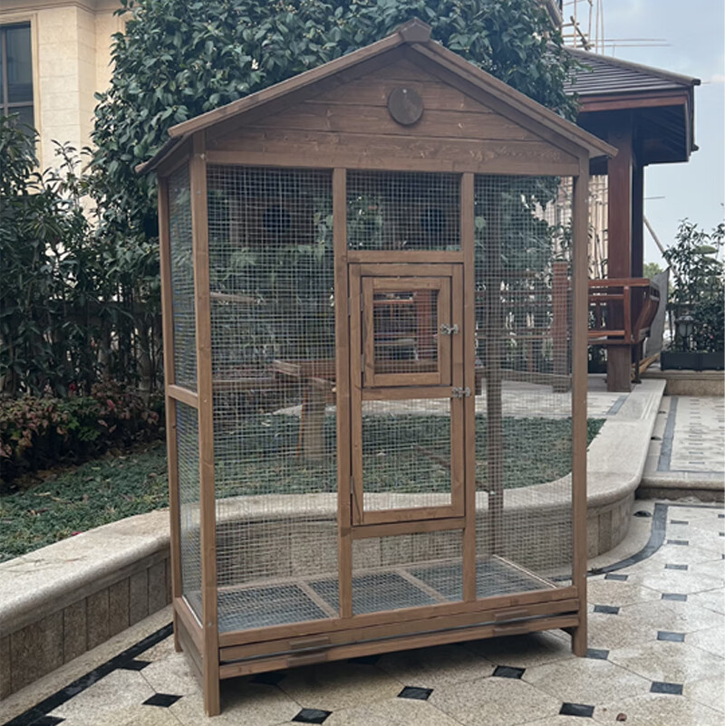 木制鸟笼子鹦鹉笼牡丹虎皮八哥笼子大型鸟笼珍珠鸟大号实木繁殖笼xl码