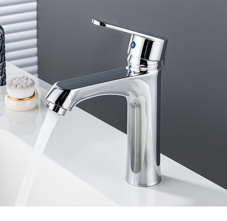 九牧全铜洗脸盆卫生间冷热抽拉洗手池水龙头洗手盆面盆台上盆龙头