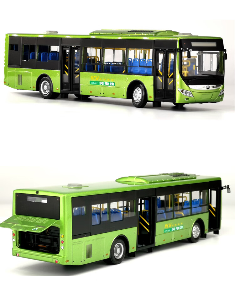 宇通客车模型1:42 宇通客车 e12 纯电动公交巴士合金模型玩具马路场景