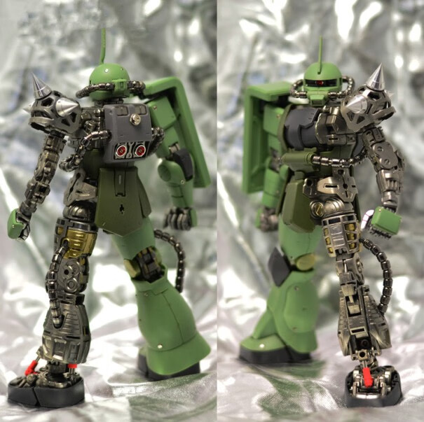 金属补品 高达改件 钛金属输油管 扎古金属动力管套装3.