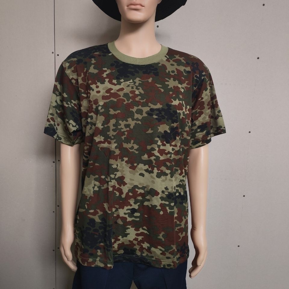 帕杜蒙01迷彩体能服 老式迷彩短袖汗衫 半截袖迷彩夏季蓝色短裤套装速