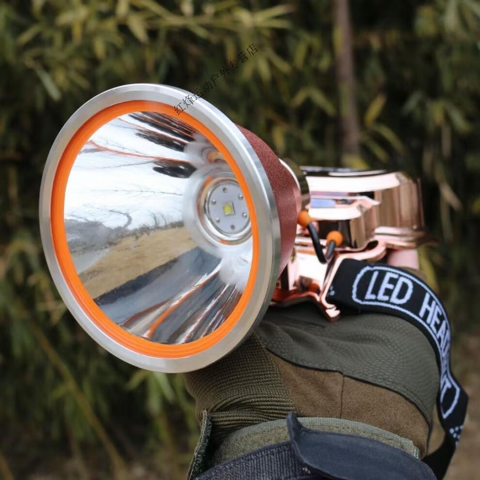 头灯超长续航e9聚光炮强光头灯充电超亮头戴式手电筒远射户外矿超长