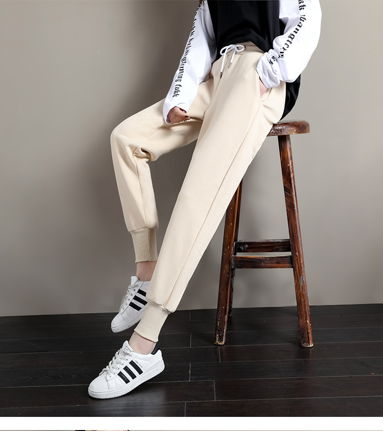 2019收腿裤女夏春秋大码休闲哈伦裤宽松显瘦韩版收口小脚学生卫裤束脚