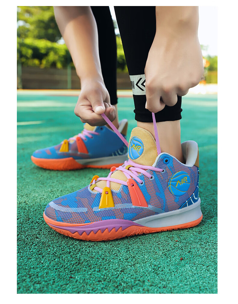 7篮球鞋男鞋鸳鸯电影艺术主题青少年学生透气运动鞋莆田 ds8088西瓜粉