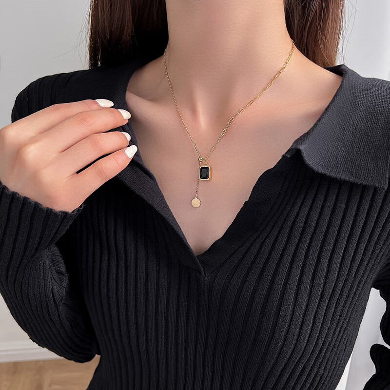 黑色方块,抽拉项链【图片 价格 品牌 报价】-京东