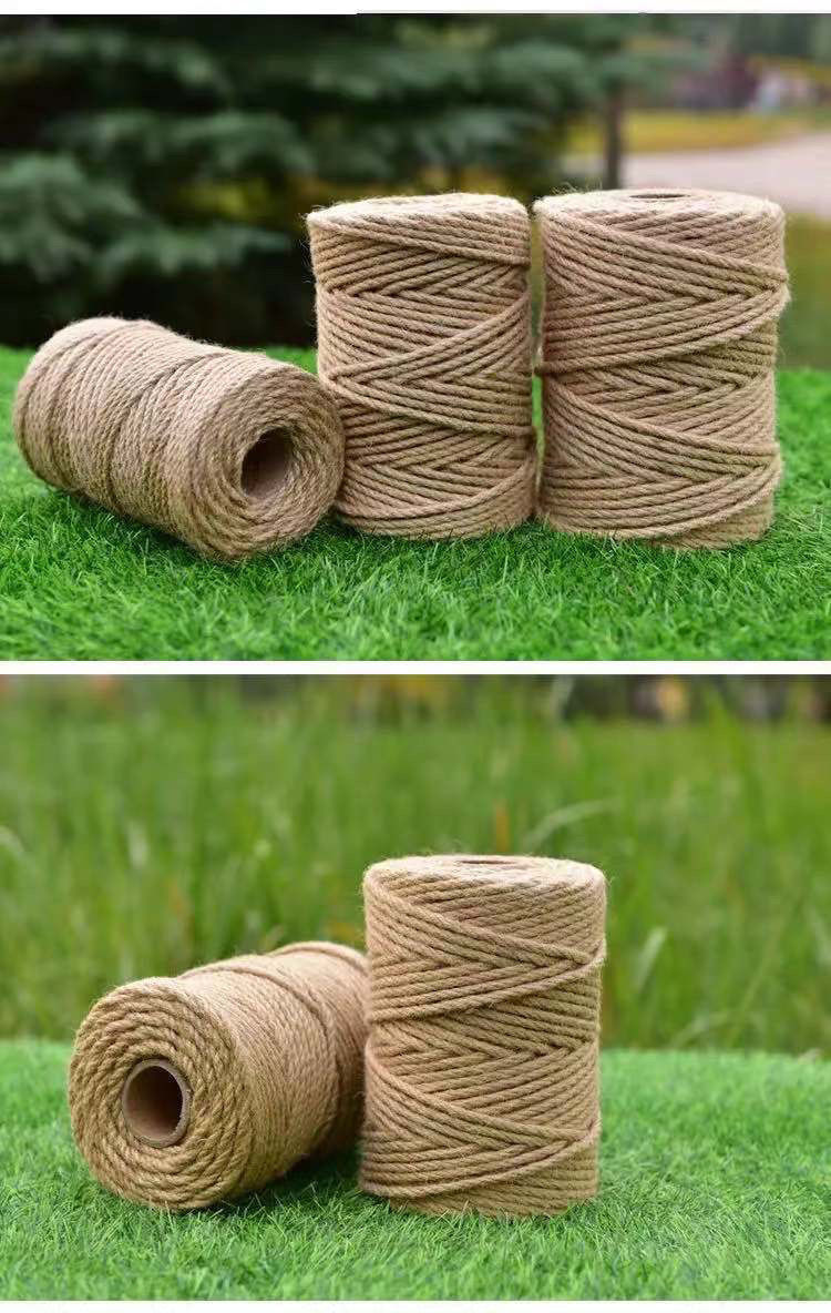 粗麻绳绳子细麻绳耐磨捆绑绳麻绳装饰品手工编织麻绳晾衣绳拔河绳
