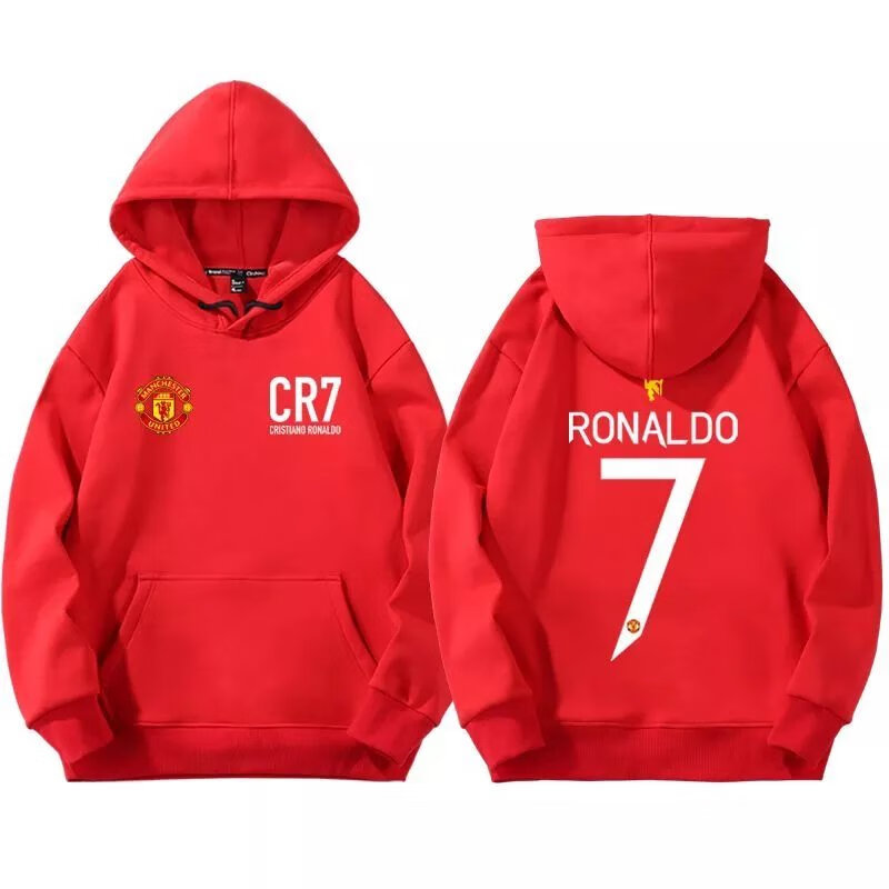 英超c罗曼联卫衣连帽周边ronaldo衣服足球cr7球衣7号外套球迷长袖d11a