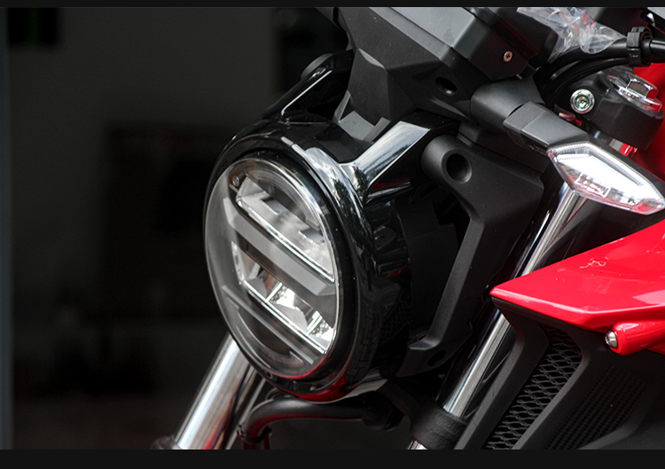 好货cb400f摩托车改装cb300r无损安装车灯配件圆灯大灯总成黑色碳纤维