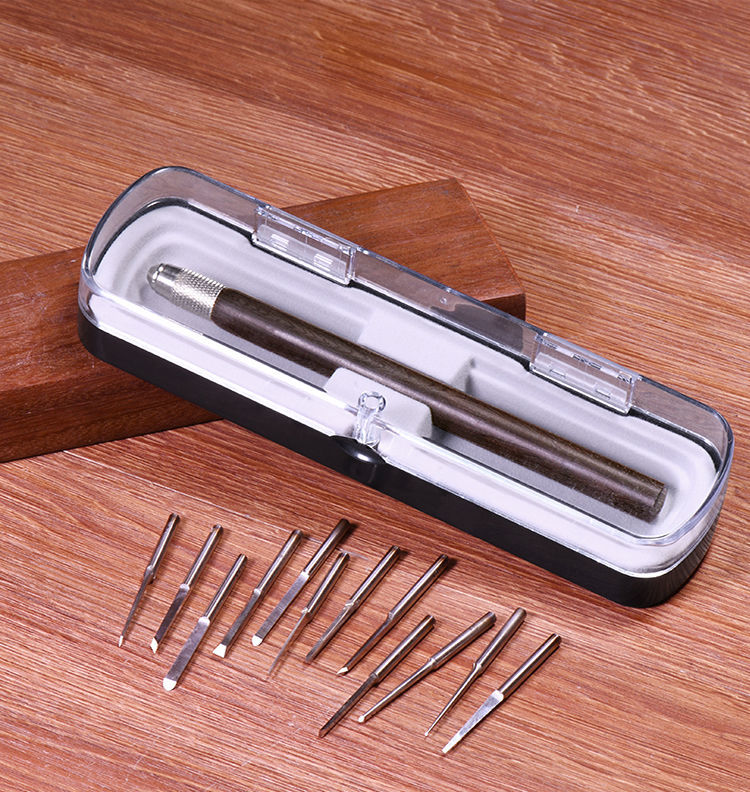 木工雕刻刀手工橄榄核刻刀木雕核雕工具套装木刀柄菩提桃核木刻刀