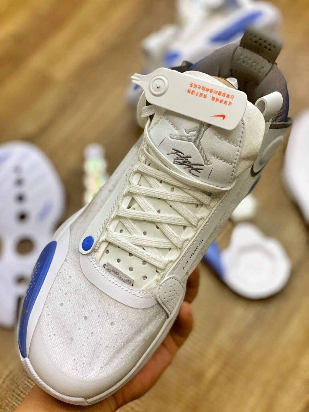 原装真气垫 男女透气实战球鞋 北卡蓝aj34 41【图片 价格 品牌 报价】