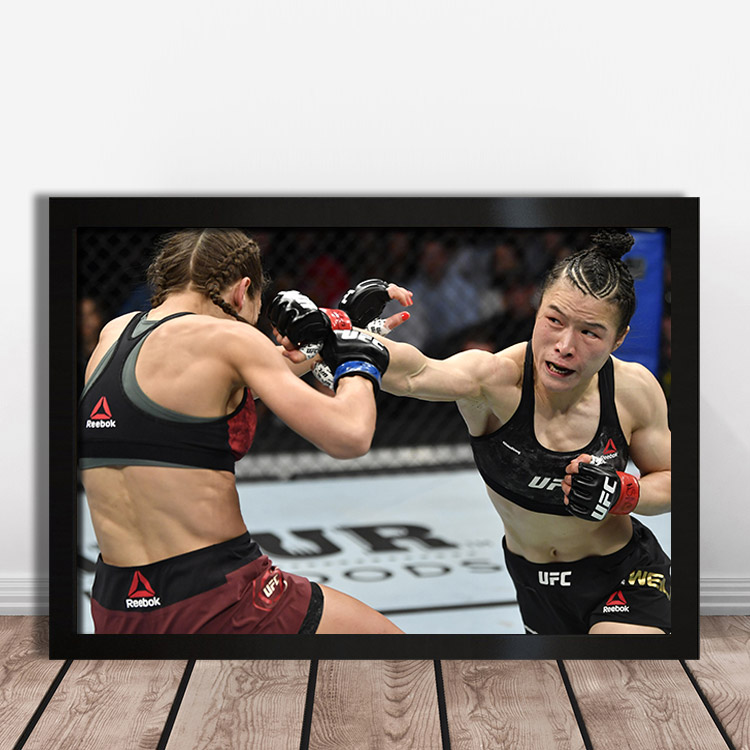格斗海报装饰挂画 ufc张伟丽海报mma综合女子格斗肌肉拳击写真周边