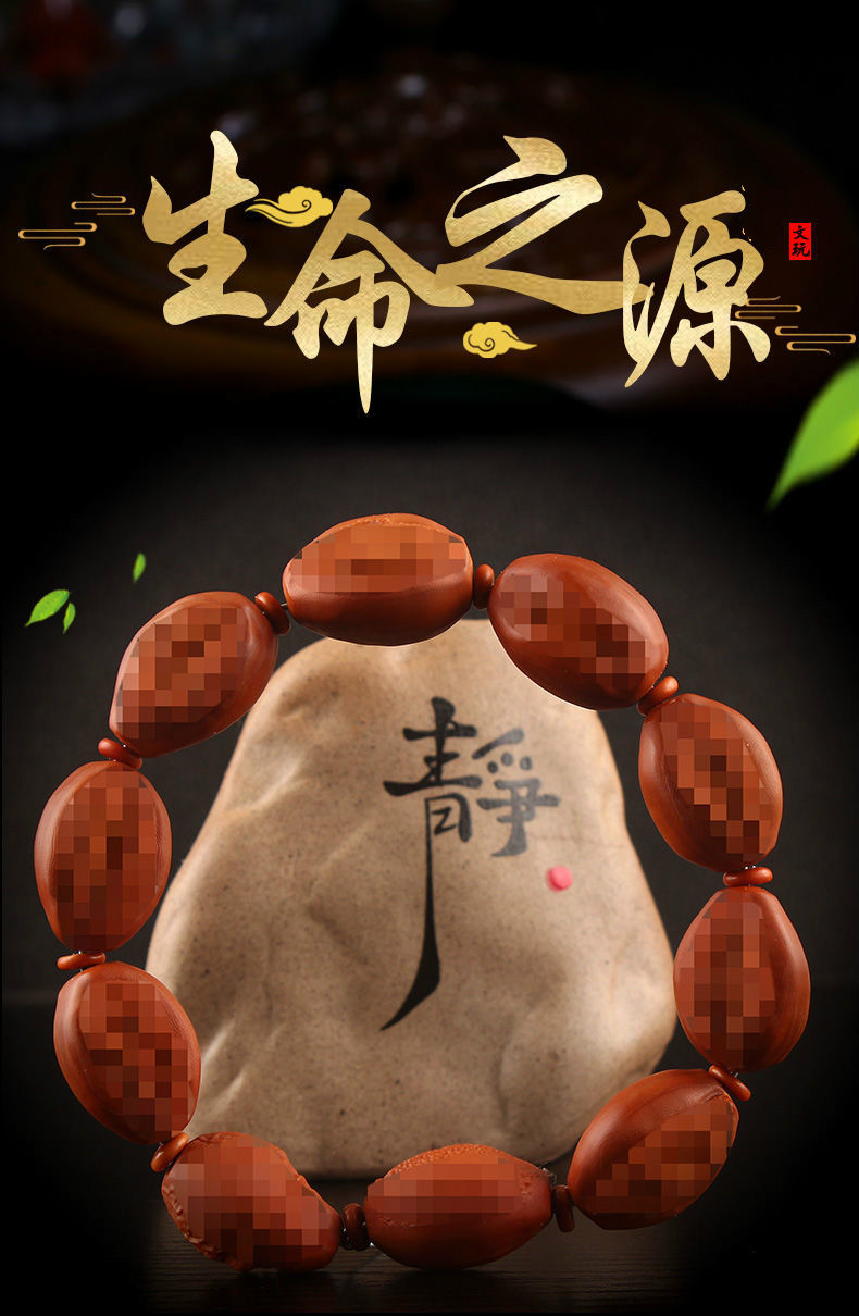 苏魅儿九阴一阳南工橄榄核手串胡雕生命之源根升职加薪器苏美少女缘圆