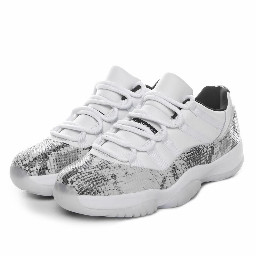 jax aj11康扣高帮实战篮球鞋乔11low男鞋高帮蓝蛇运动鞋白蛇女鞋 11