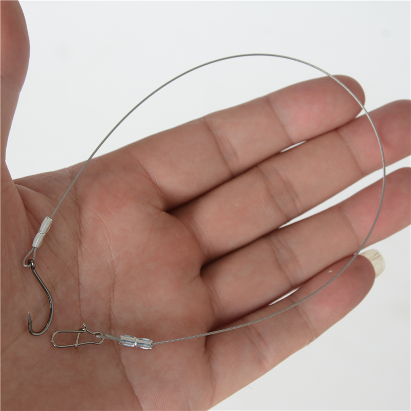 mmd单钩子线5付装钓鱼钢丝单钩子线防咬耐磨鱼线鲳鱼