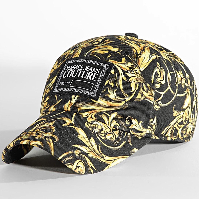 jeans couture/范思哲 男女同款蓝色巴洛克花纹饰棒球帽子 蓝色eg23