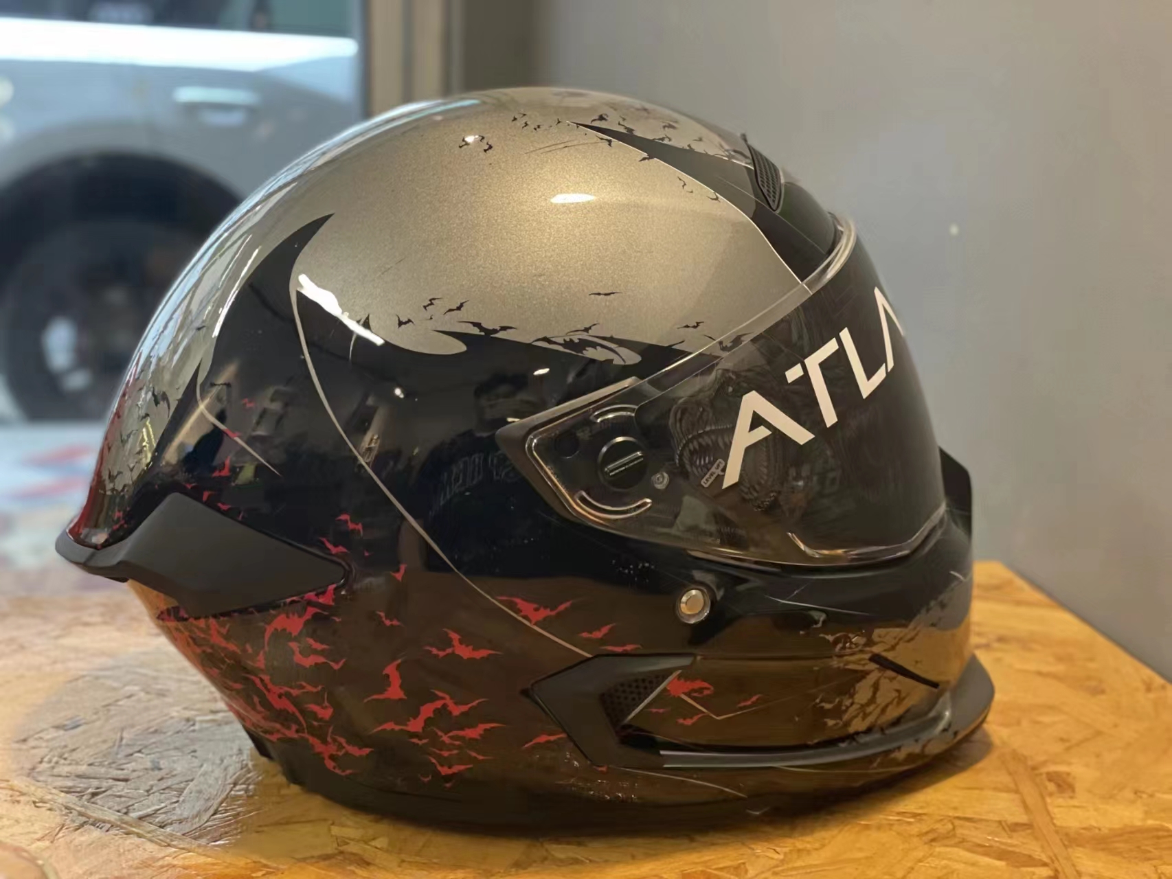 罗宁头盔ruroc罗宁atlas 403碳纤维机车哈雷摩托车头盔男女滑雪盔