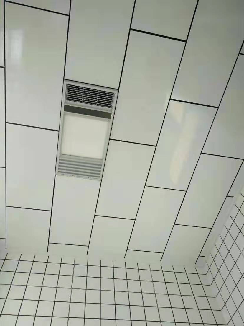 大扣板铝天花吊顶铝扣板客厅卧室厨房抗油环保材料 亮白色 金边黑云石