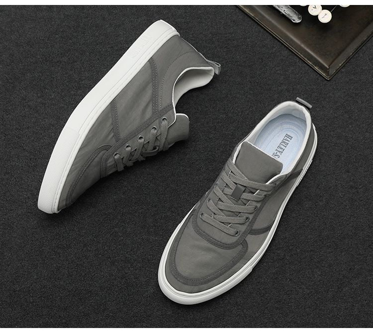 冰丝男鞋帆布鞋夏季透气春季冰丝布板鞋男2022新款帆布鞋低帮透气小白