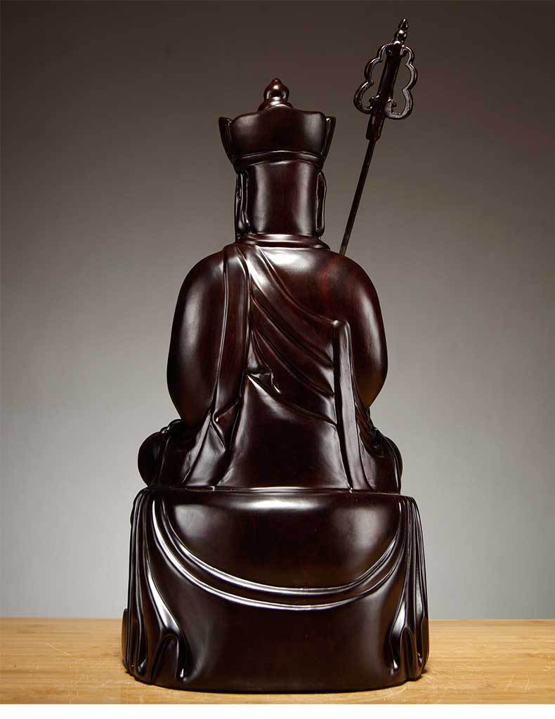 今轩堂木雕地藏王佛像家用供奉地藏王菩萨摆件实木雕佛像红木雕刻工艺