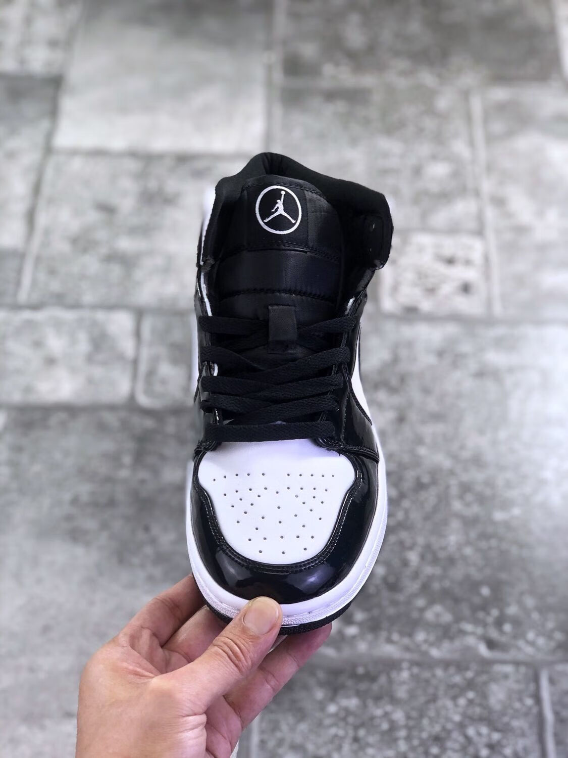 男女同款全明星黑白熊猫漆皮篮球鞋运动休闲滑板鞋 dd1649-001 黑色