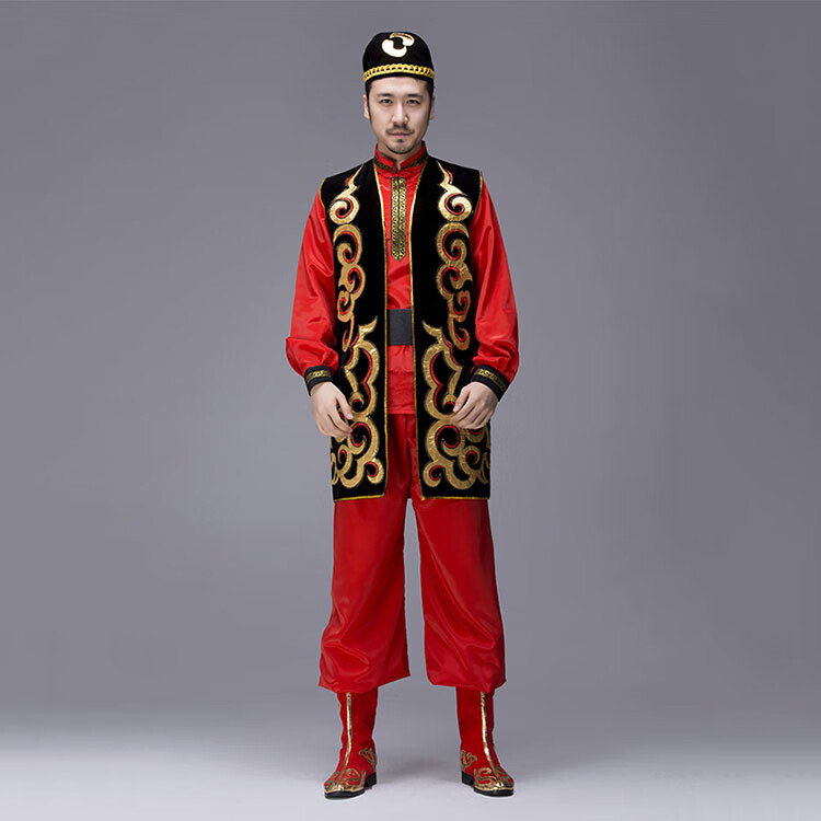 新疆服装男士回族舞蹈服维吾尔族演出服饰少数民族掀起你的盖头来2020