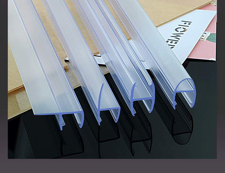 柯甄26米加长无框窗h淋浴房胶条玻璃门密封条挡风h自动平移门防撞条u