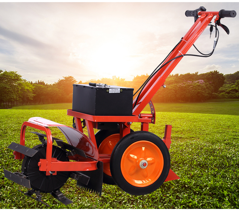 电动除草机多功能开沟机小型锄草松土开沟机 充电式 农用耕地机 独轮