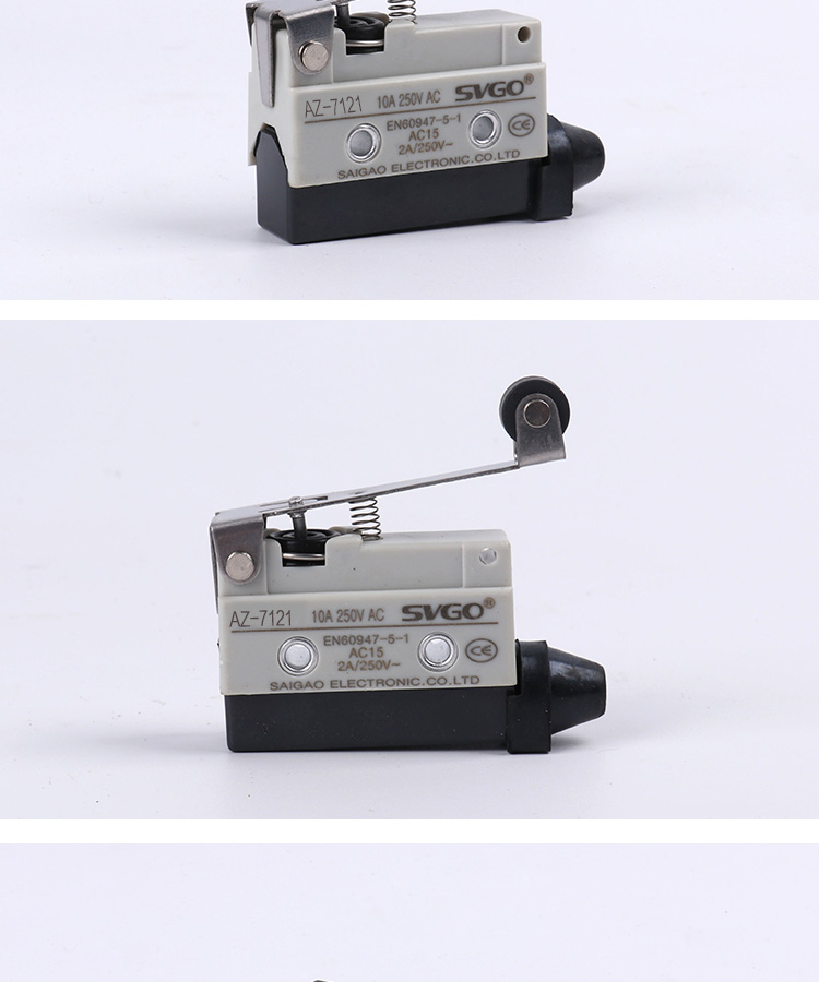 微动开关az7121tz7121限位开关行程开关纯银点自复位长柄带滚轮铜点