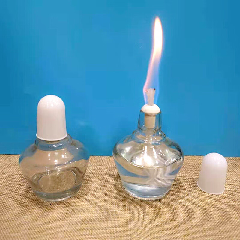 耐燃酒精灯防爆玻璃加厚酒精灯酒精灯芯灯帽加热实验仪器 60ml酒精灯1