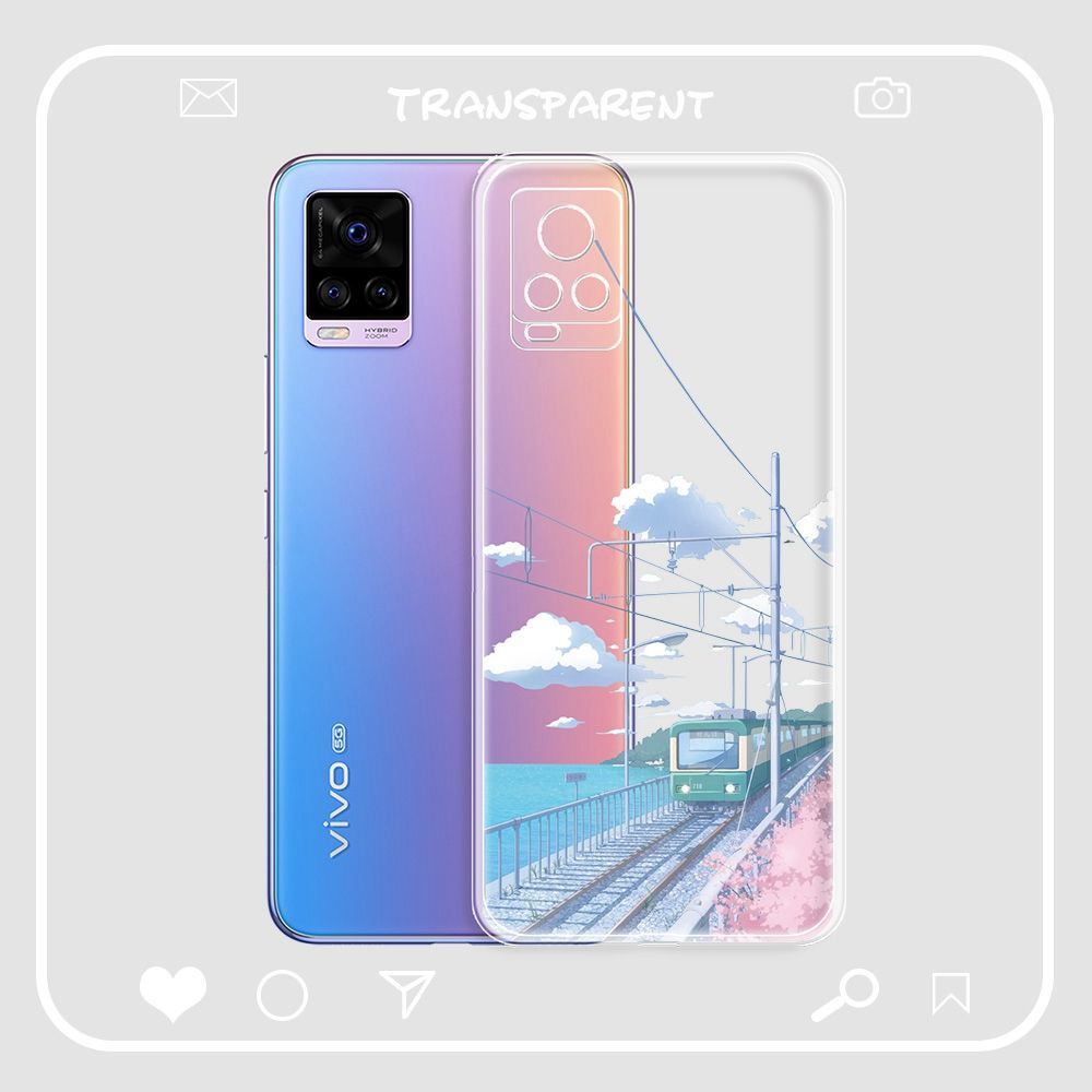 vivos7手机壳全包vivos7e保护壳透明风景插画vivos7s7e手机外壳乔鸟